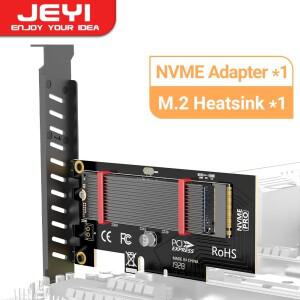 알루미늄 SSD 방열판 쿨러가 포함된 JEYI PCIe-NVMe 어댑터 데스크탑용 64Gbps M.2 ssd Gen4 PCIe 4.0 X4 X