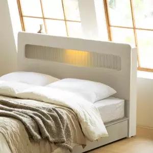 잉글랜더 SAF 루미엘 LED 쿠션헤드 수납침대(매트제외-Q)