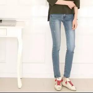 빅사이즈 데님 F1456 진 2컬러 청 쫄 데미지 바지 워싱 스키니