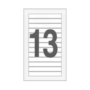 라온샵 프린터 라벨지 13칸 미디어 스티커 10매입 캠코더테이프 스티커라벨지