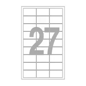 라온샵 라벨지 바코드 스티커 27칸 10매입 62.71X30.1MM 프린터용라벨스티커 오피스라벨A4 프린터용라벨지