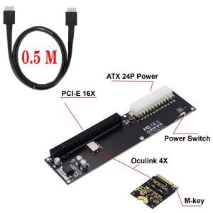 JoniSerl PCI-E 3.0 M-키 M.2-Oculink SFF-8612 GPD WIN Max2 외부 그래픽 카드 SSD용 호스트 어댑터