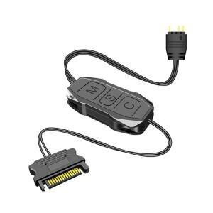 ARGB 컨트롤러 5V 3pin-SATA 전원 공급 장치 미니 3PIN 허브 컴퓨터 Cpu 케이스 쿨 팬 LED 라이트 라디에이