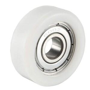 UXCELL 4개입 8X32X12MM 롤러 들러 베어링 풀리 슬라이딩 가이드 컨베이어 롤링 휠 기계 장비용 도어 윈도우용 화이트