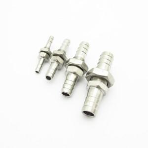 4mm 6mm 8mm 10mm 호스 바브 벌크헤드 304 스테인레스 스틸 가시 튜브 파이프 피팅 커플러 커넥터 어댑터
