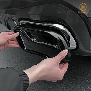 [호환품]BMW 호환 X5 G05 X6 G06 X7 - 리어 호환 범퍼  교체용 블랙 배기 머플러 테일 파이프 팁 커버 2개