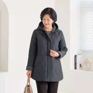 로즈맘 원찬후드누빔점퍼