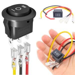 3단 로커 스위치 ON-OFF-ON 12V/24V 20A 방수 3핀 LED 자동차 바이크 오토바이 해양 보트 용