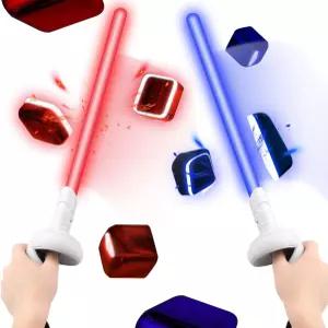 렐로하스 확장 그립 액세서리는 오큘러스 퀘스트 2 VR 게임 메타 RGB 라이트세이버는 비트 슈퍼내추럴