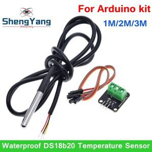 DS18B20 온도 센서 모듈 키트 방수 100CM 디지털 케이블 Arduino 용 스테인레스 스틸 프로브 터미널 어댑터
