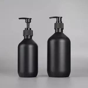 300/500ML 매트 블랙 액체 비누 디스펜서 리필 형 샴푸 컨디셔너 바디 로션 용기 욕실 용품 호텔