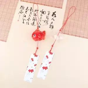 바람 차임 종소리 유리 스타일 금붕어 정원 매달려 야외 장식 펜던트 Furin 물고기 장