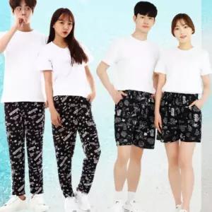 쿨반바지 쿨바지 잠옷 빅사이즈 남성 여성 여름