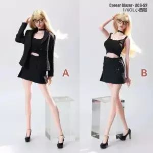 ACG-52 1/6 스케일 취미용 오 레이디 블랙 튬 커리어 슈트 스커트 의상 모델 12인치 액션 피규어 인형용