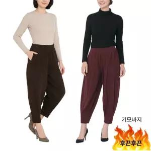 방한바지 배기바지 빅사이즈바지 겨울 승마털바지 5color 기모바지