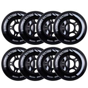 ROLLEREX VXT500 인라인 스케이트 휠 (8개 세트) (다양한 크기 및 색상 선택 가능) -실내외용- 롤러 블레이드 교체용
