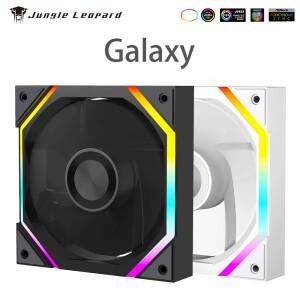 정글 레오파드 갤럭시 호환 프리즘 XH 플로잉 러닝 라이트 PC 케이스 팬 120mm ARGB 순환 미러 효과 PWM 쿨