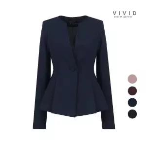 VIVID 여성 원버튼 노카라 정장자켓 2317296