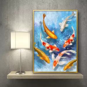 돈들어오는 그림 CARP1 A3 풍수그림 잉어 액자