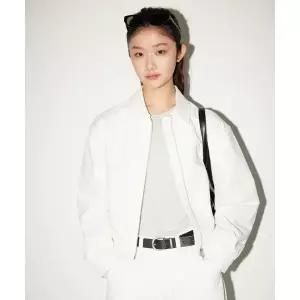 LEE 우먼 스트링 코튼 블루종 자켓 아이보리