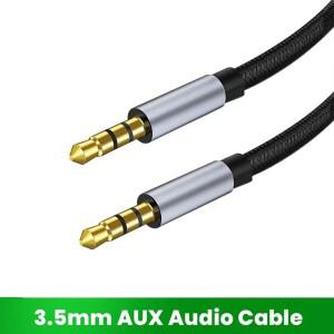 3.5mm 잭 오디오 케이블 남성-남성 Aux 삼성 호환 S10 자동차 헤드폰 스피커 와이어 라인 코드