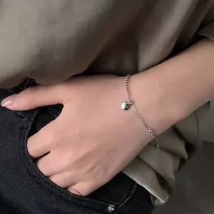 데일리 실버 팔찌 1P 럭키 커플 우정 얇은 은팔찌 ZdG85ZLT