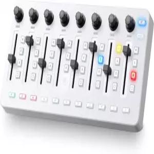 Vangoa 무선 MIDI 컨트롤러 믹서 PC 및 Mac용 USB 키보드 휴대용 디자인 43개의 백라이트 버튼 LED가