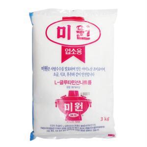 미원(업소용) 3kg/청정원-식자재 조미료 감칠맛 업소용 국/탕/조림/찌개용 대용량 식