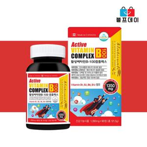 네추럴라이즈 활성비타민B 100 컴플렉스 액티브 비타민 1350mg x 90정