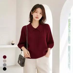 [커스텀에이블] 카라 벌룬7부 니트_T2510KN656C