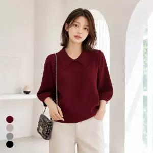 [커스텀에이블] 카라 벌룬7부 니트_T2510KN656C
