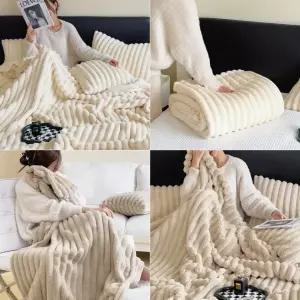 따뜻한 소파 밍크 보온 차박 무릎 이불 캠핑 도톰겨울담요 대형 두꺼운 사무실 블랭킷