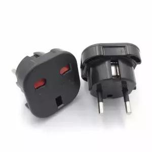[호환] 1pcs 영국 EU 소켓 어댑터 220V 유로 여행 플러그 변환기 AC 벽 충전기 전원 전기 콘센트