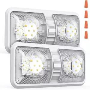 알레스 RV 조명 내부 12볼트 LED 1000LM 캠퍼 8W 고정 장치 12V RV/캠퍼/트레일러/보트/카용 스위치가 있는