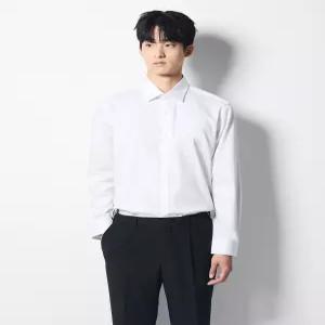 [STCO]STCO 남성 트윌 클래식핏 화이트 봄가을 셔츠 출근룩_KJ
