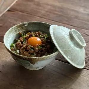니코트 담음새가 좋은 뚜껑있는 텐동그릇 설국 MADE IN JAPAN