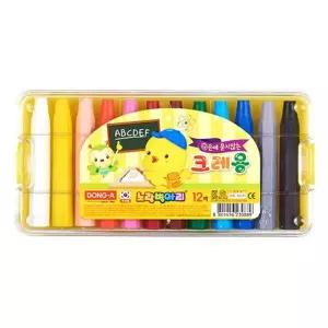 풀지샵 노랑병아리크레용 12색 어린이크레파스