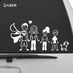 [제이큐]자동차 스티커 가족 차량용 유리 주유구 데칼 DIY 행복한가족 문구/