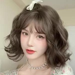 [다잇템]데일리 폰디즈 물결웨이브 단발머리 여성 통가발