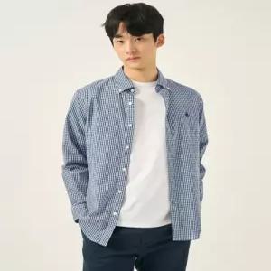 [국내정품] 빈폴 BEANPOLE 깅엄 체크 셔츠 그린 BC5864C17M