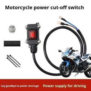 12V 24V 바이크 오토바이 킬 스위치 30/50/100cm 헤비듀티 배터리 분리 케이블 방수 전원 차단 차량용