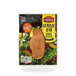 사조 안심 헬스 닭가슴살 5팩 블랙페퍼 훈제 큐브 운동용 cu씨유 냉동 트레이더스 편의점(SH)