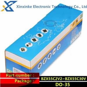 100PCS 1/2W 0.5W DO-35 2.2V ~ 30V BZX55C2V2 4V7 5V1 6V8 10 12 15V 제너 다이오드