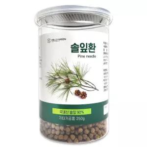 헬로우그린 국산 솔잎 환 250g 통 송엽 소나무잎 환