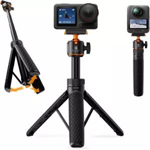 K F CONCEPT 25.6인치 DJI Osmo Action 5 Pro용 셀피 스틱 삼각대 팝 오픈 확장형 손잡이 그립 자석 퀵