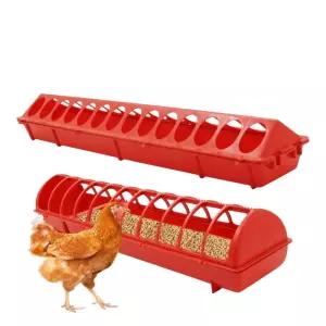 닭 직사각형 먹이통 거위용 오리 사료 상자(쏟음 유무 방지) 대형 통합 물먹이 급수기 물