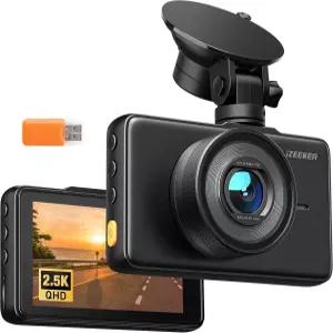 iZEEKER 2.5K Dash Cam 전면 1440P QHD 차량용 카메라 3 IPS 디스플레이 야간 시야 WDR 170° 광각 루프