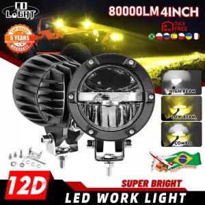 CO LIGHT 오토바이 LED 원형 스팟 안개등 00K 6500K 트럭 SUV 오프로드 보조 조명