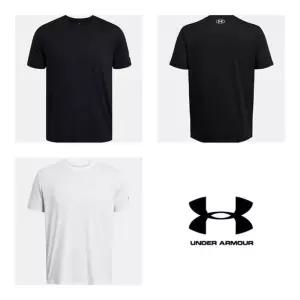 언더아머 UNDER ARMOUR 1383264 블랙 화이트 2컬러 남성 UA 애슬레틱스 부드러운 면 반팔티셔츠 운동 런닝