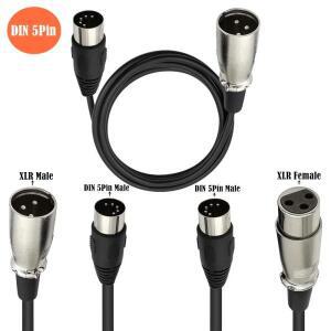 MIDI-XLR 어댑터 케이블 DIN 5핀-XLR 3핀 오디오 케이블MIDI  XLR 커넥터 하는 음악 악기 케이블용